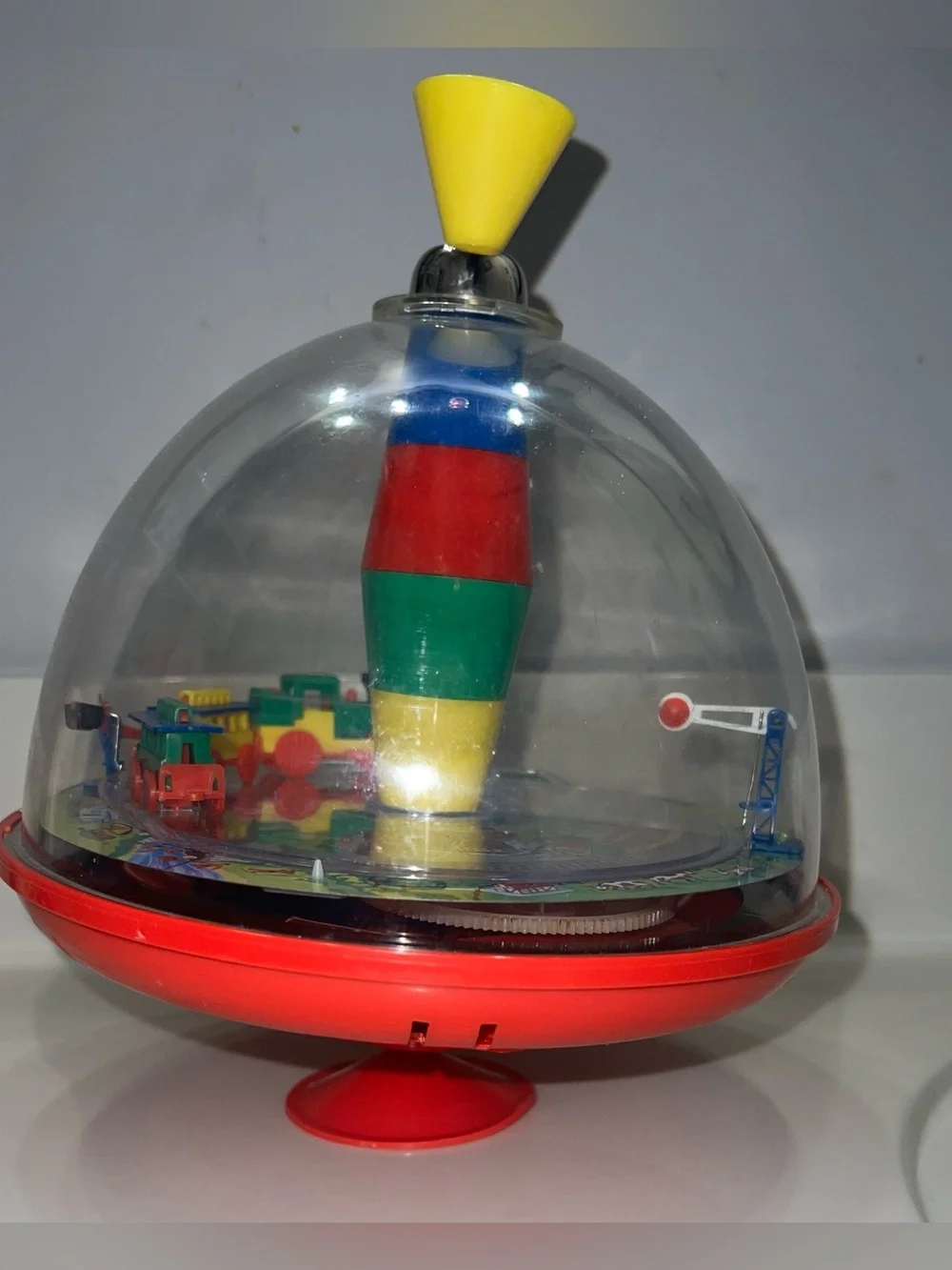 Schylling Toy Train By SIMM, With Panorama Spinning Top Railroad Train w/ Sound